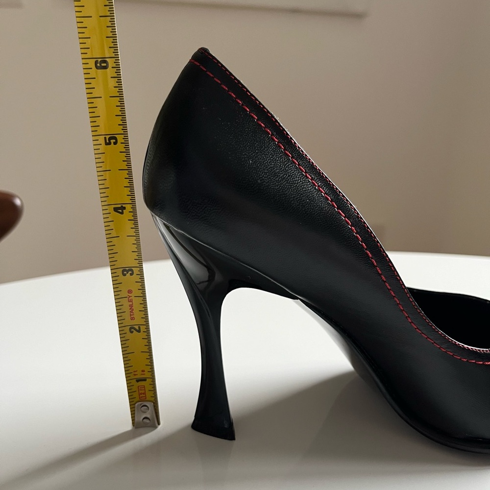 NYLA Black and Red Stiletto Heels Sz 8 - Picture 3 of 8